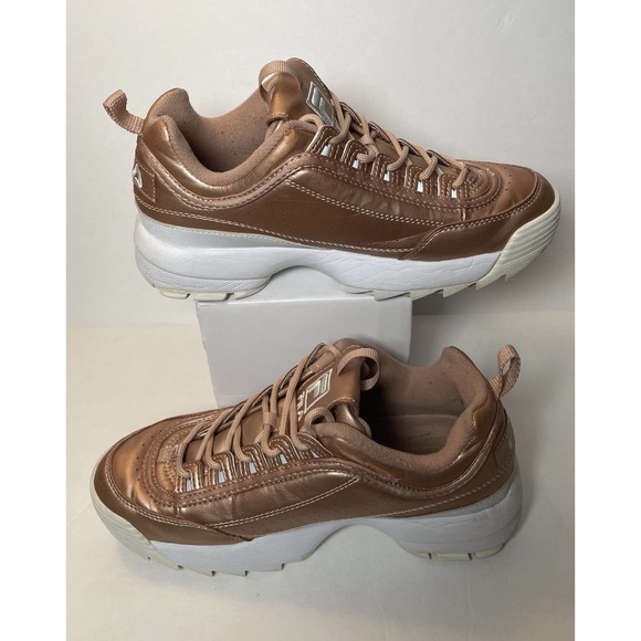 Fila Disruptor II Premium Rose Gold Chunky Trainers US 9.5 UK 7 5FM00040-063 - Picture 6 of 14